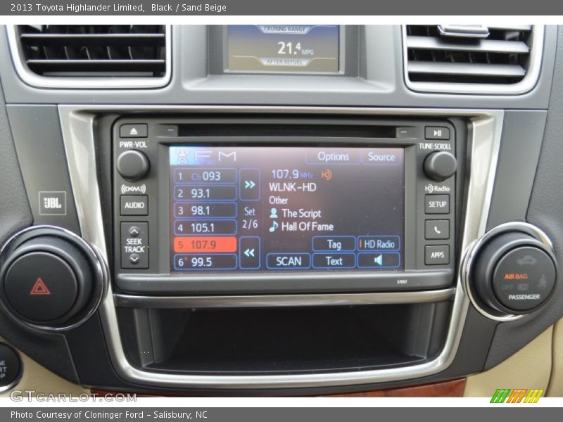 Black / Sand Beige 2013 Toyota Highlander Limited