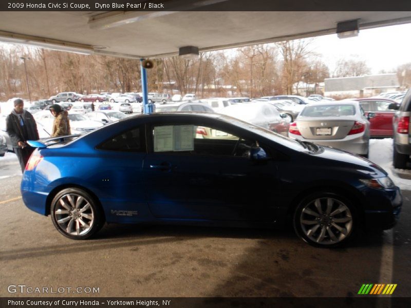 Dyno Blue Pearl / Black 2009 Honda Civic Si Coupe