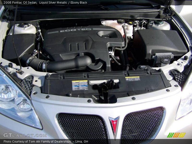 Liquid Silver Metallic / Ebony Black 2008 Pontiac G6 Sedan
