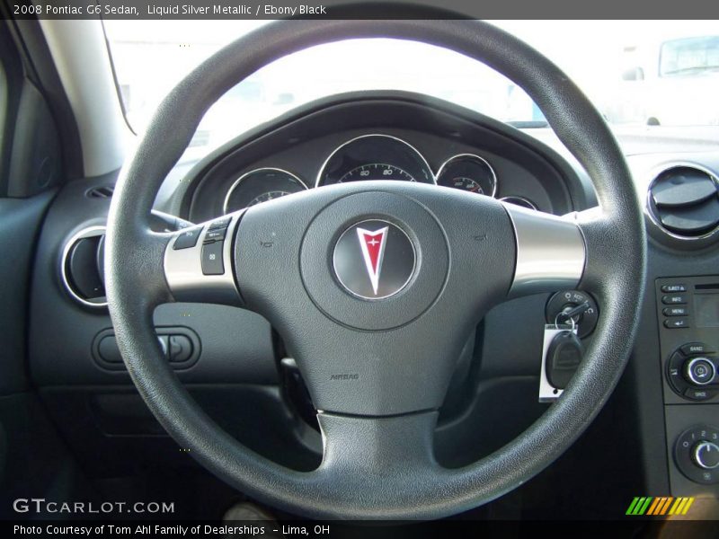 Liquid Silver Metallic / Ebony Black 2008 Pontiac G6 Sedan