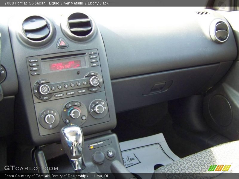 Liquid Silver Metallic / Ebony Black 2008 Pontiac G6 Sedan