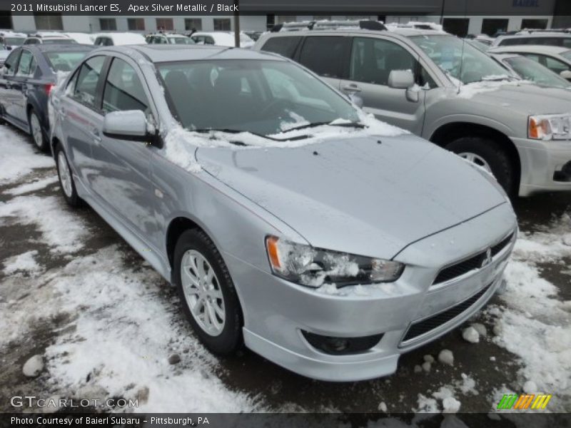 Apex Silver Metallic / Black 2011 Mitsubishi Lancer ES