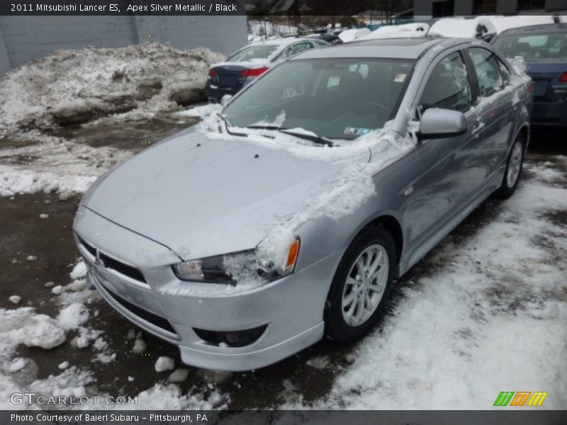 Apex Silver Metallic / Black 2011 Mitsubishi Lancer ES