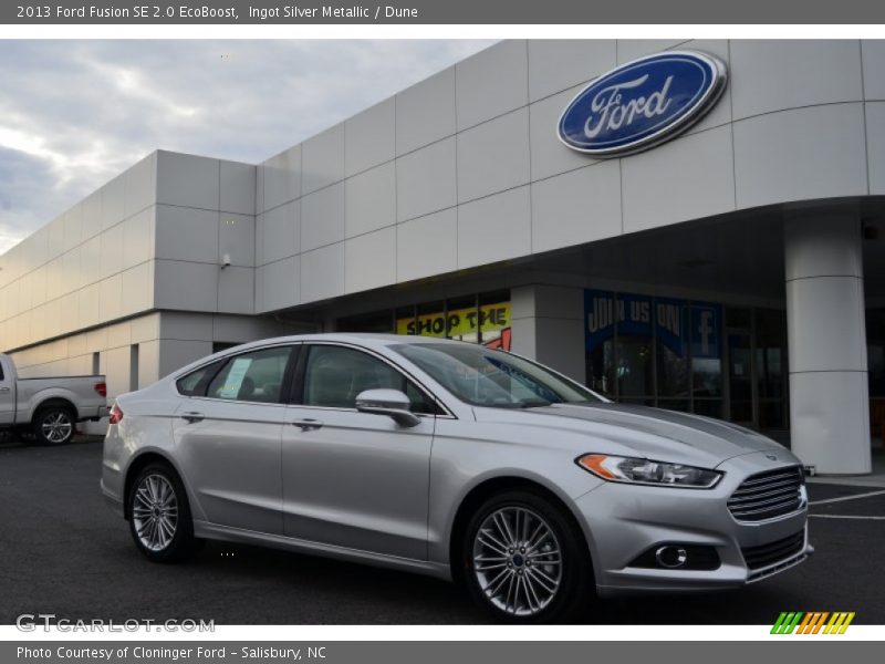 Ingot Silver Metallic / Dune 2013 Ford Fusion SE 2.0 EcoBoost