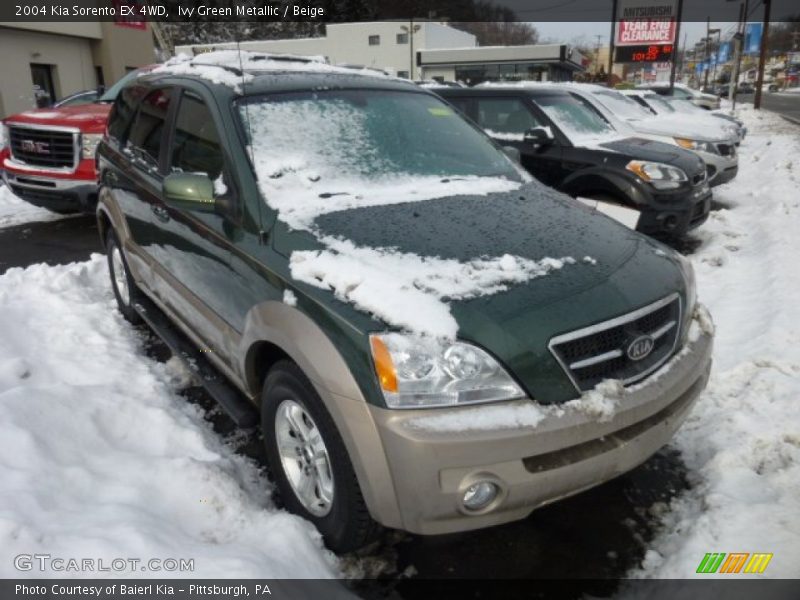Ivy Green Metallic / Beige 2004 Kia Sorento EX 4WD