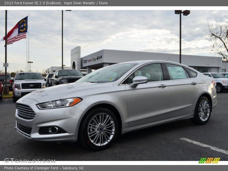 Ingot Silver Metallic / Dune 2013 Ford Fusion SE 2.0 EcoBoost