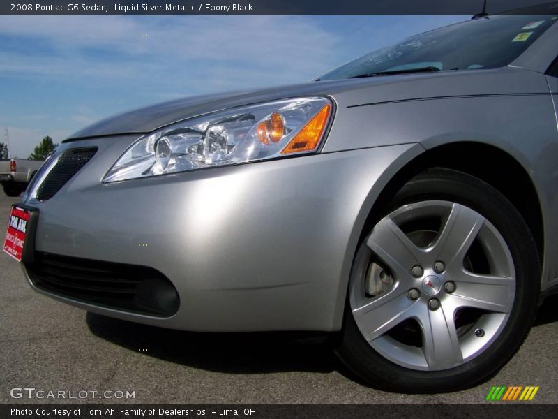 Liquid Silver Metallic / Ebony Black 2008 Pontiac G6 Sedan