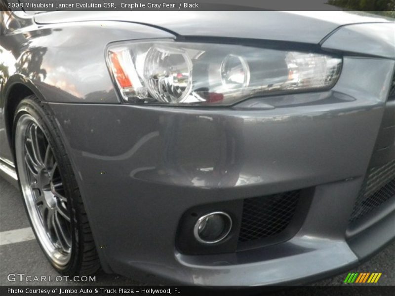 Graphite Gray Pearl / Black 2008 Mitsubishi Lancer Evolution GSR