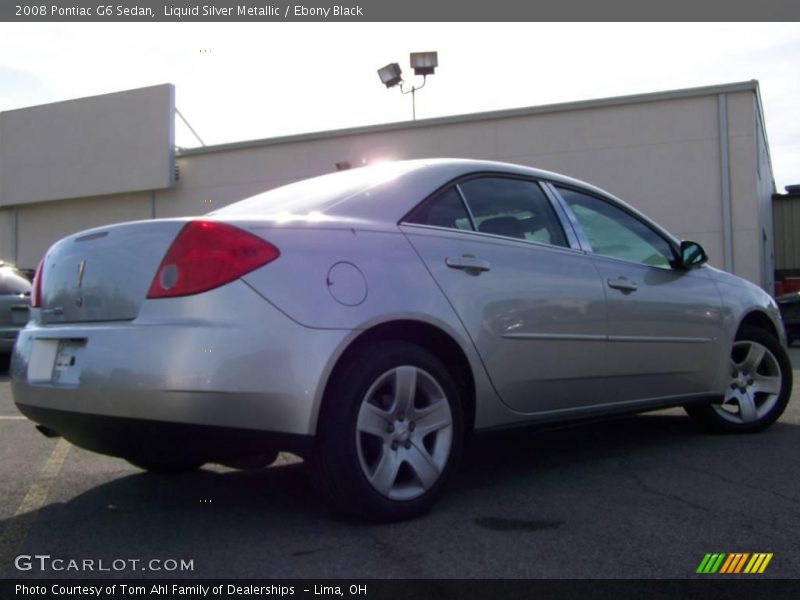 Liquid Silver Metallic / Ebony Black 2008 Pontiac G6 Sedan