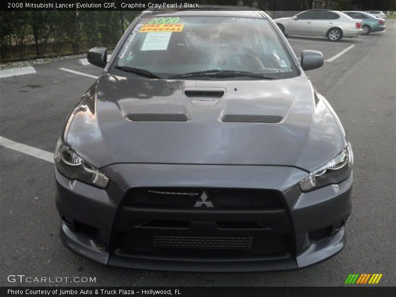 Graphite Gray Pearl / Black 2008 Mitsubishi Lancer Evolution GSR