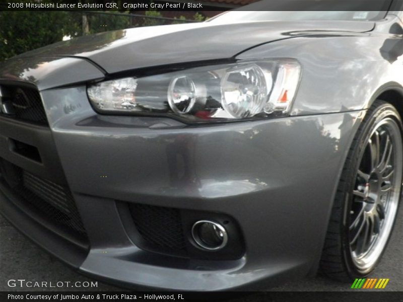 Graphite Gray Pearl / Black 2008 Mitsubishi Lancer Evolution GSR