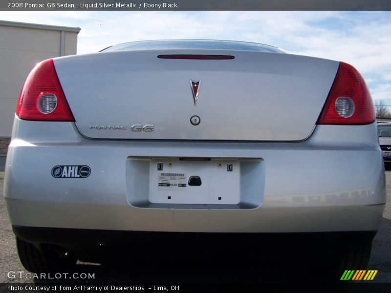 Liquid Silver Metallic / Ebony Black 2008 Pontiac G6 Sedan