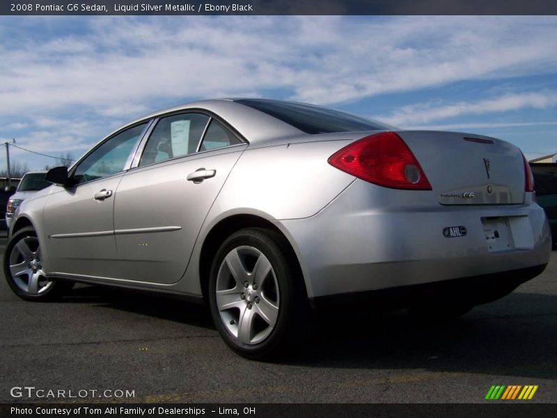 Liquid Silver Metallic / Ebony Black 2008 Pontiac G6 Sedan