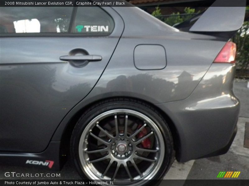 Graphite Gray Pearl / Black 2008 Mitsubishi Lancer Evolution GSR