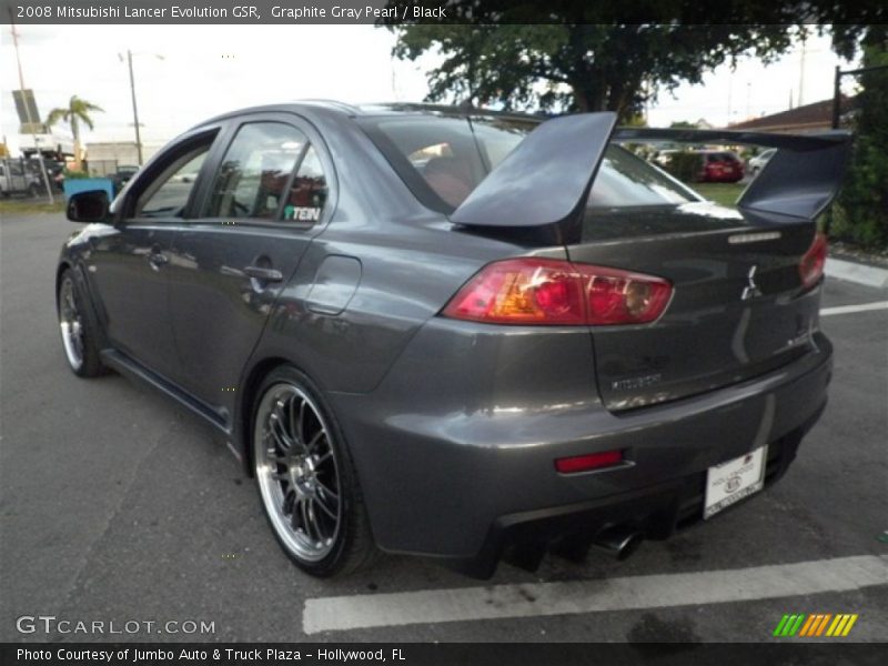 Graphite Gray Pearl / Black 2008 Mitsubishi Lancer Evolution GSR