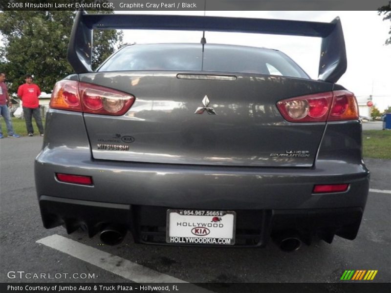 Graphite Gray Pearl / Black 2008 Mitsubishi Lancer Evolution GSR