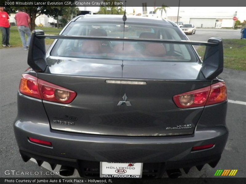 Graphite Gray Pearl / Black 2008 Mitsubishi Lancer Evolution GSR