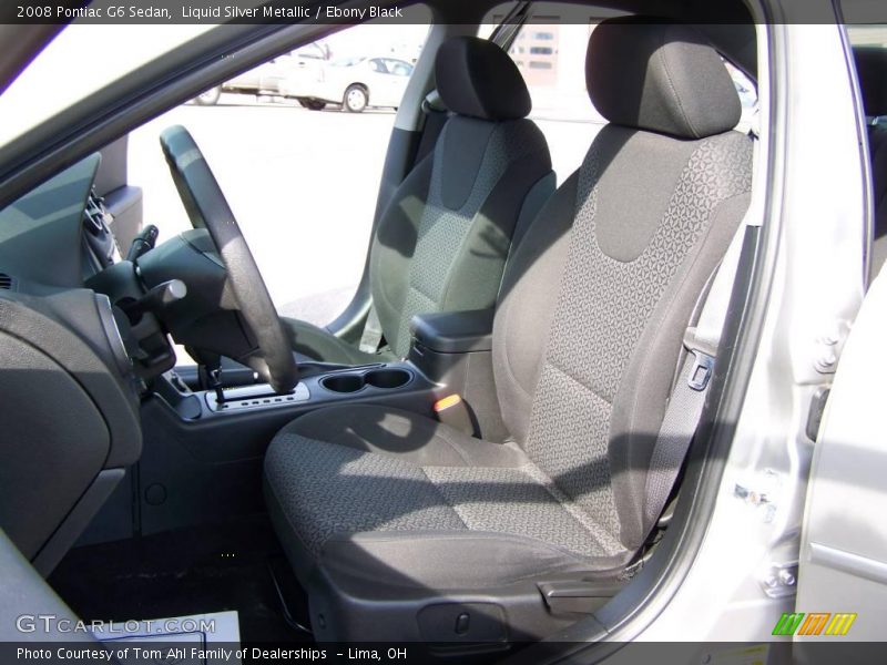 Liquid Silver Metallic / Ebony Black 2008 Pontiac G6 Sedan