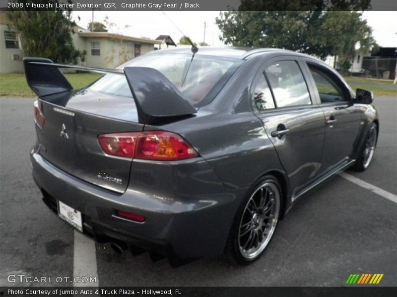 Graphite Gray Pearl / Black 2008 Mitsubishi Lancer Evolution GSR
