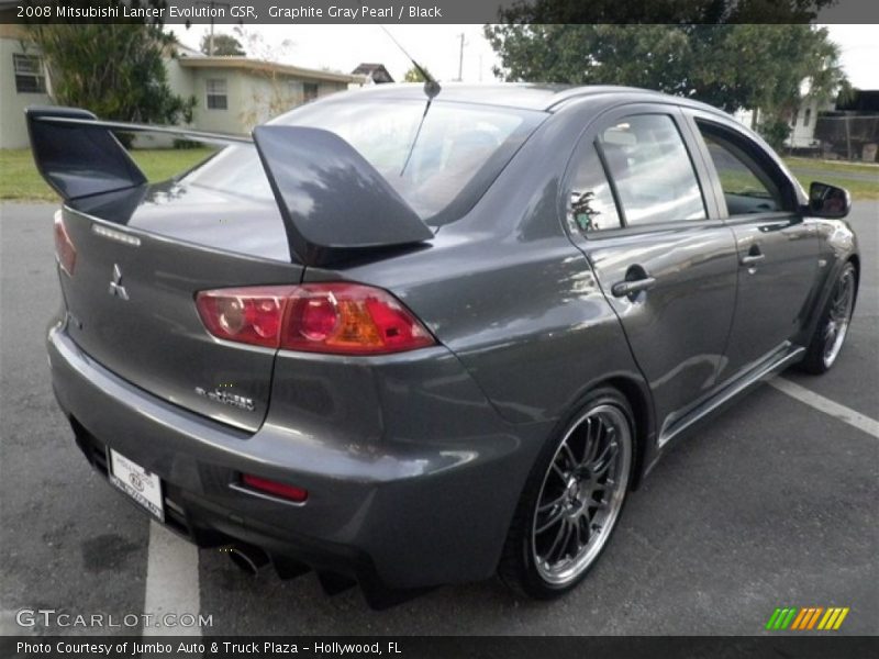 Graphite Gray Pearl / Black 2008 Mitsubishi Lancer Evolution GSR