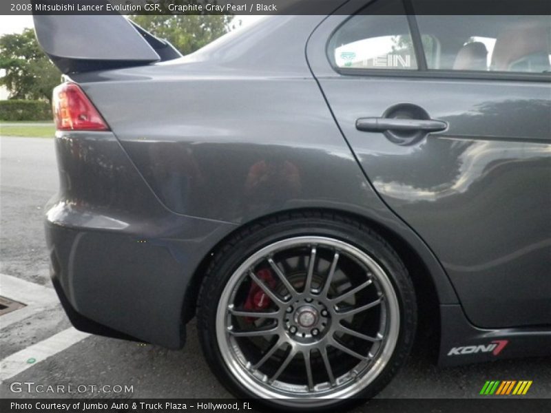 Graphite Gray Pearl / Black 2008 Mitsubishi Lancer Evolution GSR