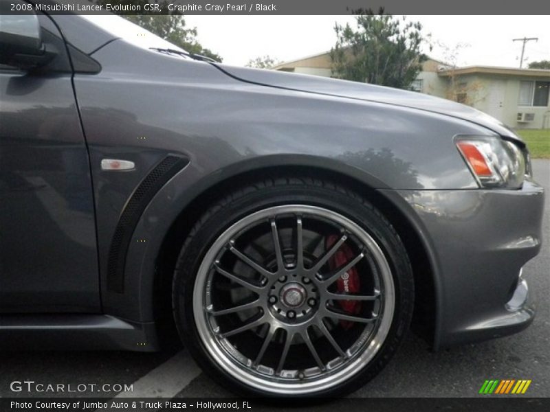 Graphite Gray Pearl / Black 2008 Mitsubishi Lancer Evolution GSR