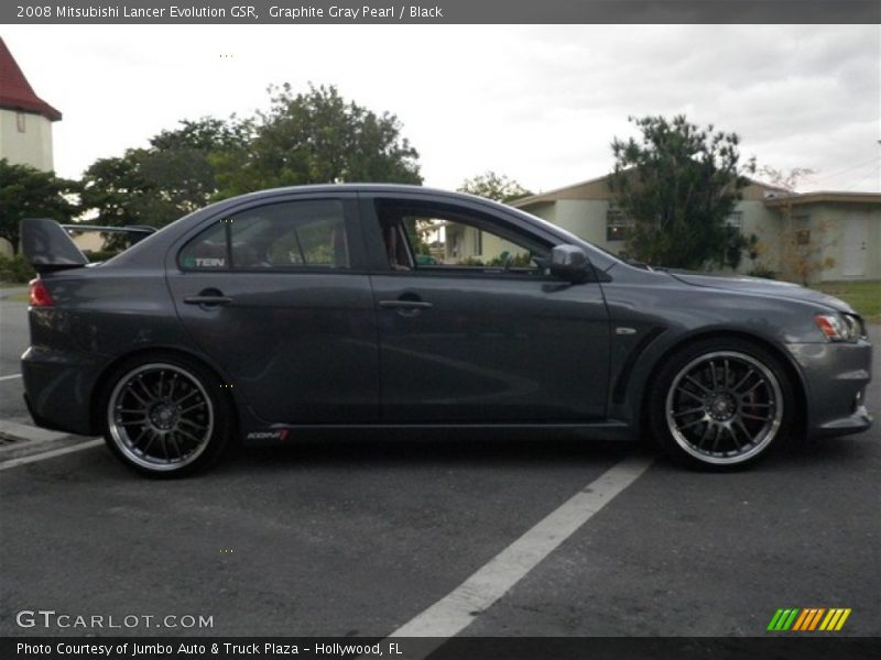 Graphite Gray Pearl / Black 2008 Mitsubishi Lancer Evolution GSR