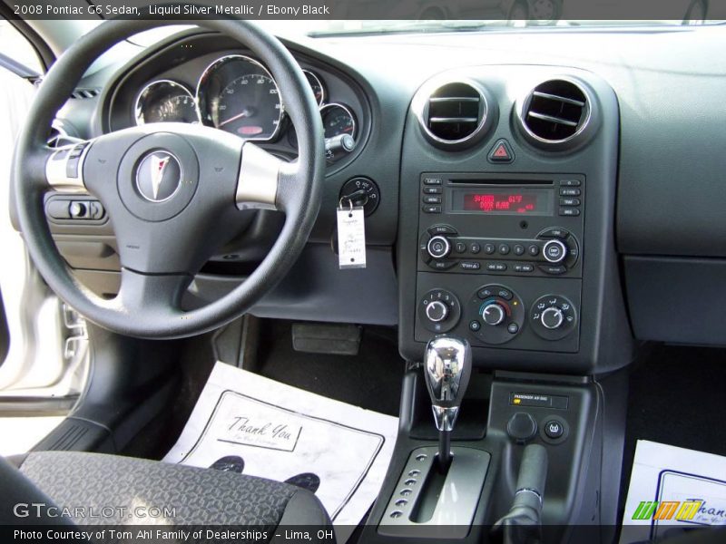 Liquid Silver Metallic / Ebony Black 2008 Pontiac G6 Sedan