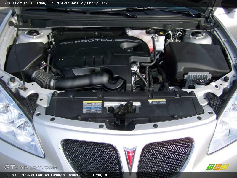 Liquid Silver Metallic / Ebony Black 2008 Pontiac G6 Sedan