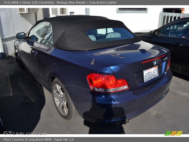 Montego Blue Metallic / Gray Boston Leather 2010 BMW 1 Series 128i Convertible