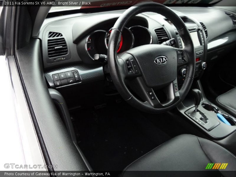 Bright Silver / Black 2011 Kia Sorento SX V6 AWD