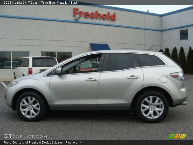 True Silver Metallic / Black 2008 Mazda CX-7 Sport