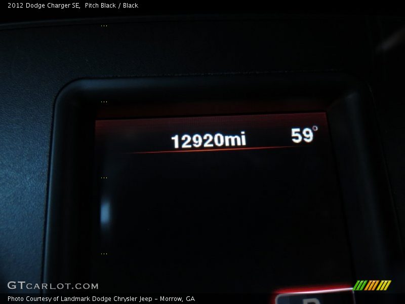 Pitch Black / Black 2012 Dodge Charger SE