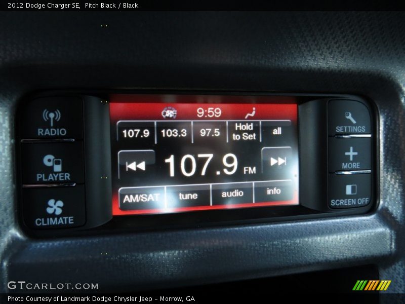 Pitch Black / Black 2012 Dodge Charger SE