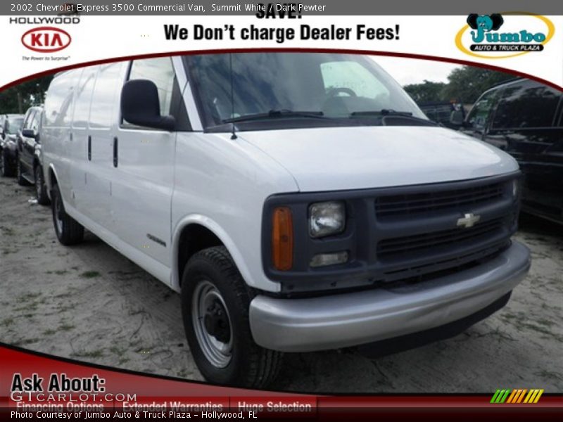 Summit White / Dark Pewter 2002 Chevrolet Express 3500 Commercial Van