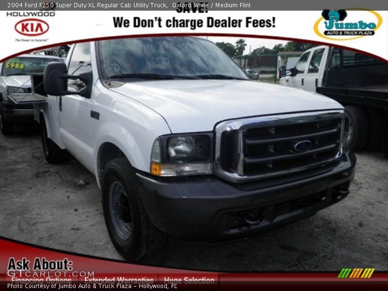 Oxford White / Medium Flint 2004 Ford F250 Super Duty XL Regular Cab Utility Truck