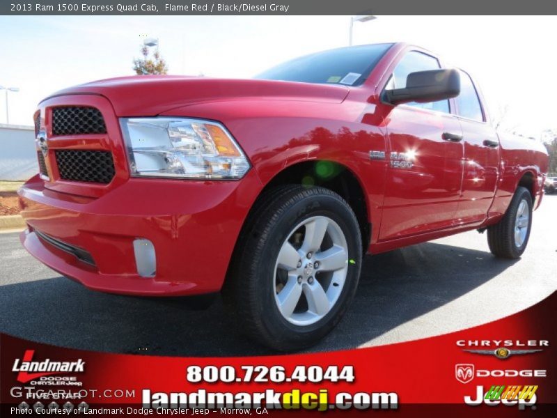 Flame Red / Black/Diesel Gray 2013 Ram 1500 Express Quad Cab