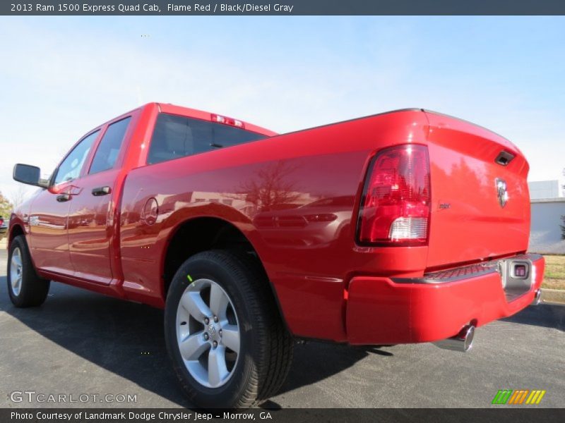 Flame Red / Black/Diesel Gray 2013 Ram 1500 Express Quad Cab