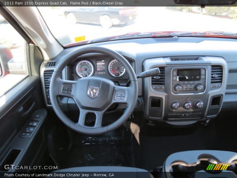 Flame Red / Black/Diesel Gray 2013 Ram 1500 Express Quad Cab
