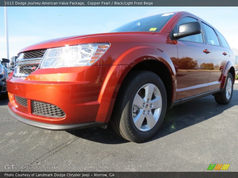 Copper Pearl / Black/Light Frost Beige 2013 Dodge Journey American Value Package