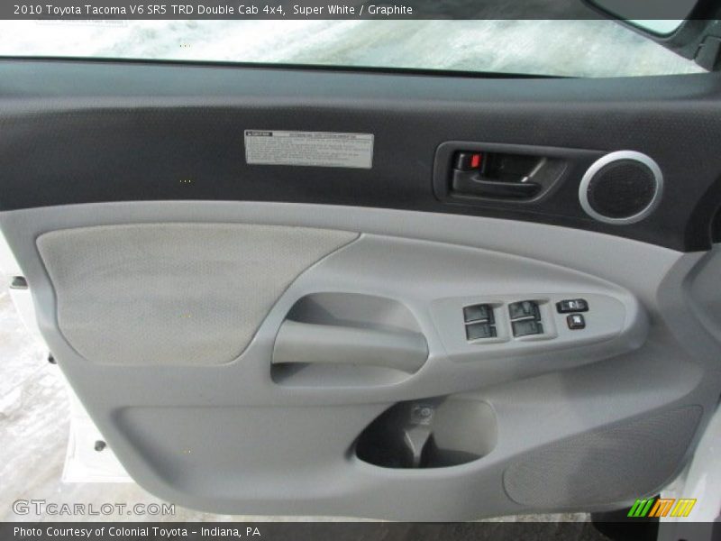 Super White / Graphite 2010 Toyota Tacoma V6 SR5 TRD Double Cab 4x4