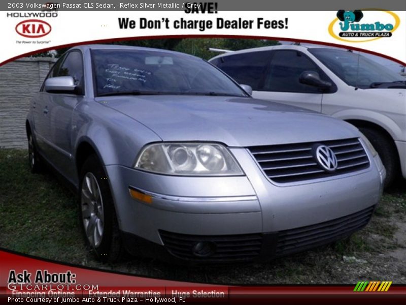Reflex Silver Metallic / Grey 2003 Volkswagen Passat GLS Sedan