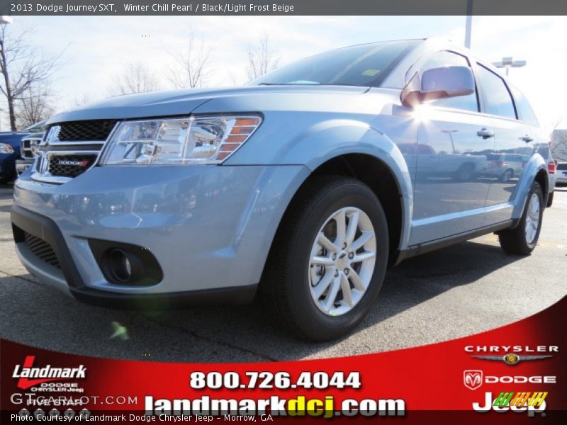 Winter Chill Pearl / Black/Light Frost Beige 2013 Dodge Journey SXT