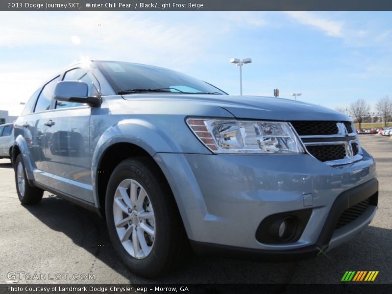 Winter Chill Pearl / Black/Light Frost Beige 2013 Dodge Journey SXT