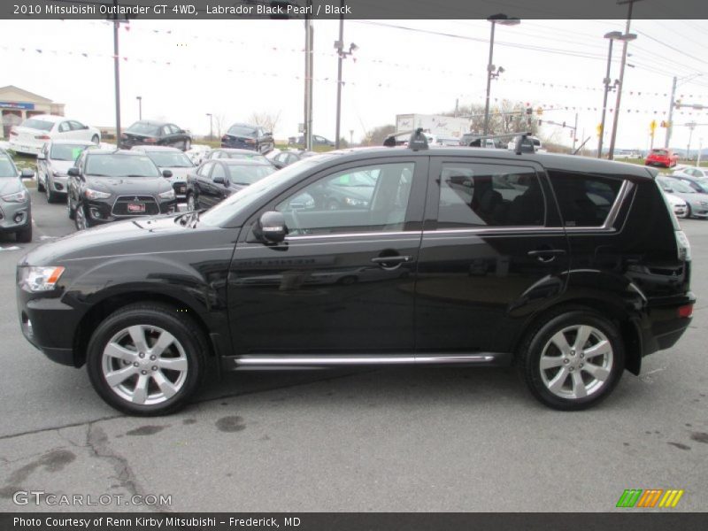Labrador Black Pearl / Black 2010 Mitsubishi Outlander GT 4WD