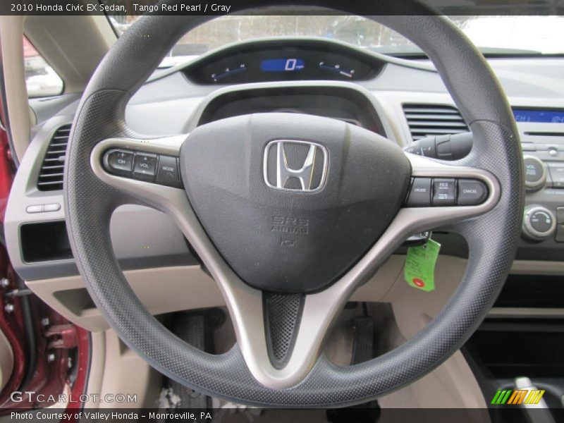 Tango Red Pearl / Gray 2010 Honda Civic EX Sedan