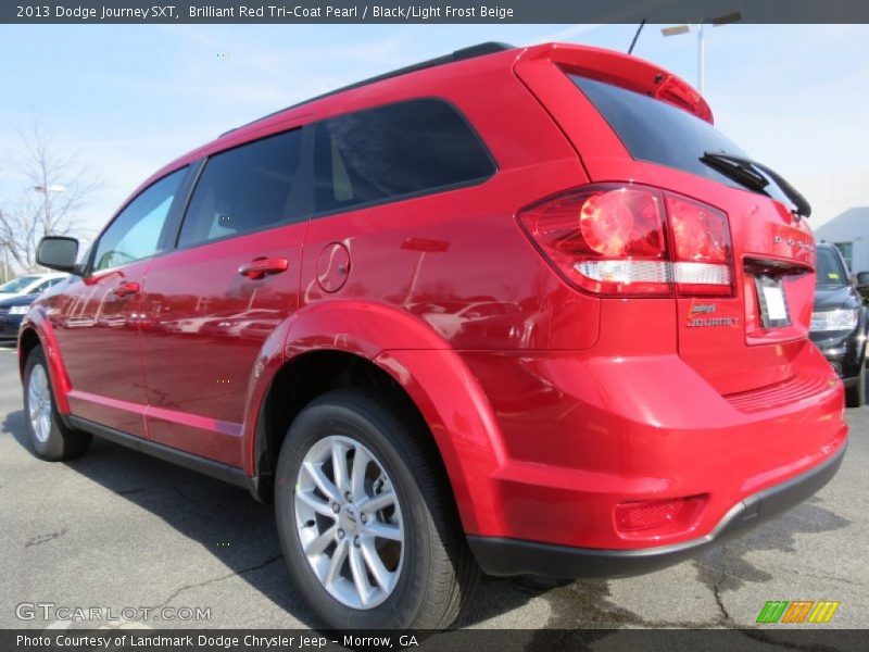Brilliant Red Tri-Coat Pearl / Black/Light Frost Beige 2013 Dodge Journey SXT
