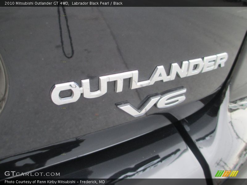 Labrador Black Pearl / Black 2010 Mitsubishi Outlander GT 4WD