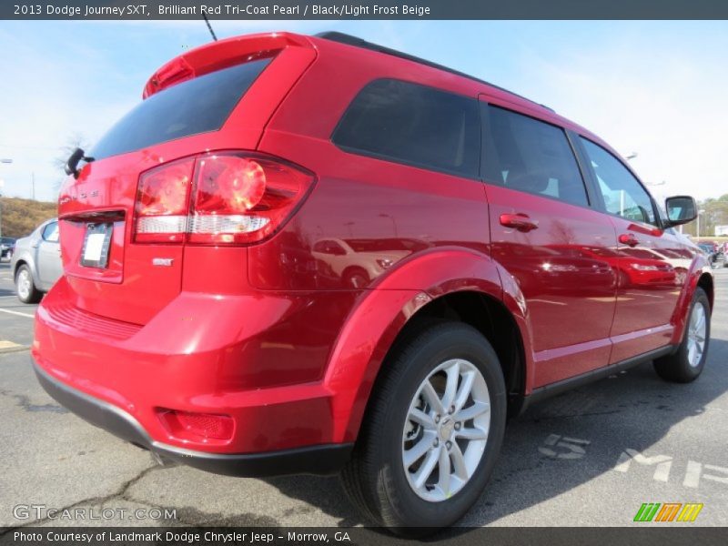 Brilliant Red Tri-Coat Pearl / Black/Light Frost Beige 2013 Dodge Journey SXT
