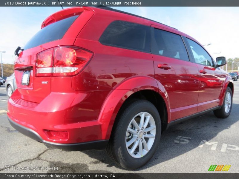 Brilliant Red Tri-Coat Pearl / Black/Light Frost Beige 2013 Dodge Journey SXT